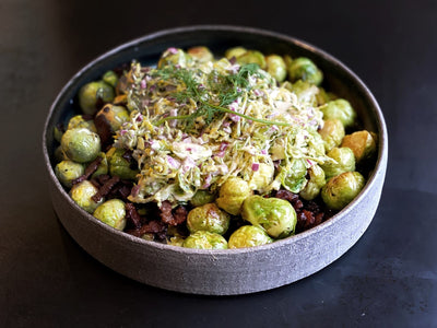 Brussel Sprouts with Coleslaw
