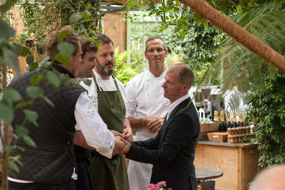 Peter Heanen with top UK chefs at Petersham Nurseries