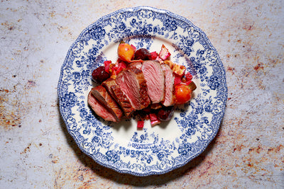 Lamb Rump, Baked Beetroot and Feta