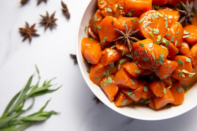 Poached Carrots with Star Anise & Tarragon