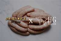 HG Walter X Dr Stings. Hot Honey, Pork, Cider Sausages