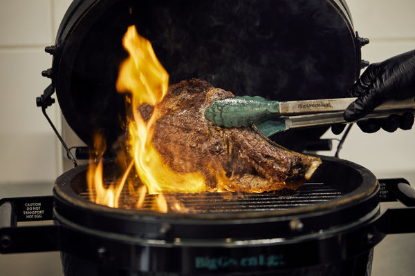 Ribeye Steak Reverse Sear Big Green Egg Standing Rib Eye Rib Roast