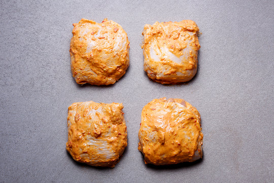 Peri Peri Marinated Boneless Skin On Chicken Thighs