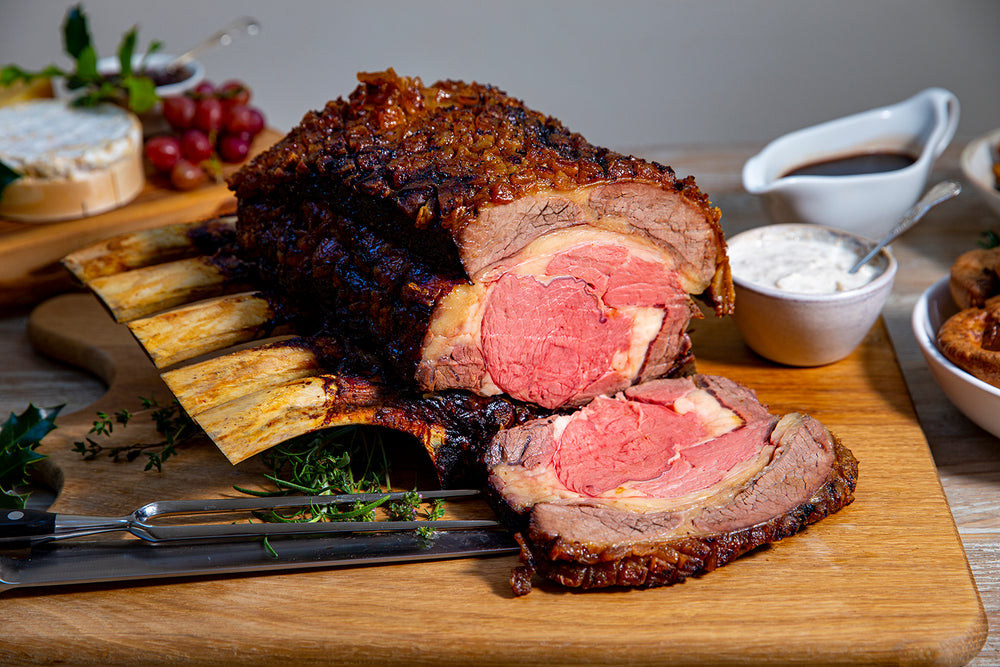 Christmas rib of beef