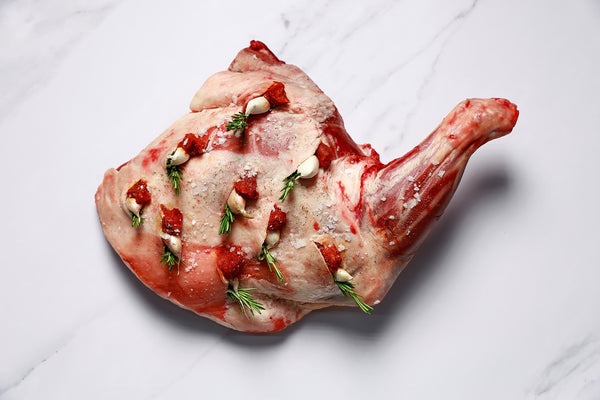 Uncooked Lamb Shoulder on the Bone stuffed with Nduja, rosemary & garlic | HG Walter Ltd